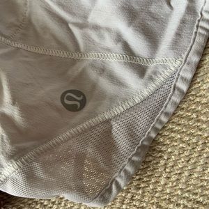white lulu lemon shorts